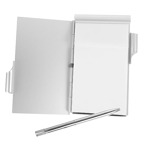 Artibetter Notizbuch mit Stift Tragbarer Notizblock für Büro und Schule Kreatives Design Praktischer Memo Block für To Do Listen und Notizen Silberfarben von Artibetter