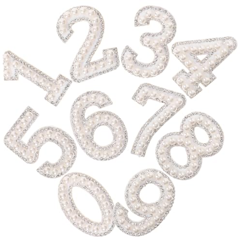 Artibetter Perlen Strass Zahlen Aufbügel Patches Weiß Langlebige Hautfreundliche DIY Kleidung Applikationen zum Dekorieren Reparieren von Jacken Shirts Hosen Schuhen Handwerkszubehör Artibetter Perlen Strass Zahlen Aufbügel Patches Weiß Langlebige Hautfreundliche DIY Kleidung Applikationen zum Dekorieren Reparieren von Jacken Shirts Hosen Schuhen Handwerkszubehör von Artibetter