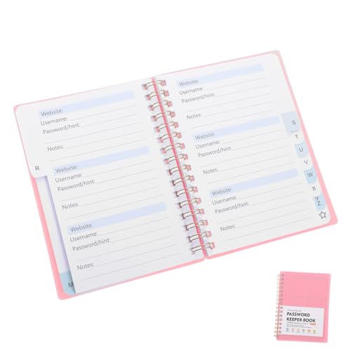 Artibetter Praktisches Passwortbuch mit Spiralbindung und Alphabetischem Register Kleines Tragbares Notizbuch zum Organisierten Verwalten von Website logins für Zuhause und Büro Artibetter Praktisches Passwortbuch mit Spiralbindung und Alphabetischem Register Kleines Tragbares Notizbuch zum Organisierten Verwalten von Website logins für Zuhause und Büro von Artibetter