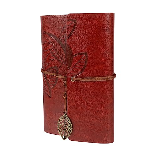 Artibetter Retro Leaf Notebook Tagebuch Größe Klein Reisejournal Notizblöcke Für Die Arbeit Schreibbuch Täglich Vintage Leaf Journal Vintage Journal Spiral Bind Uv Pu Brown von Artibetter