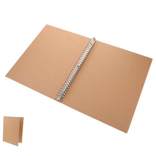Artibetter Ringbuch Notizbuch Hülle aus Kraftpapier Langlebiger Wiederverwendbarer Ringordner mit Löchern Schützende Vintage Binder Cover für Schule Büro und Artibetter Ringbuch Notizbuch Hülle aus Kraftpapier Langlebiger Wiederverwendbarer Ringordner mit Löchern Schützende Vintage Binder Cover für Schule Büro und von Artibetter