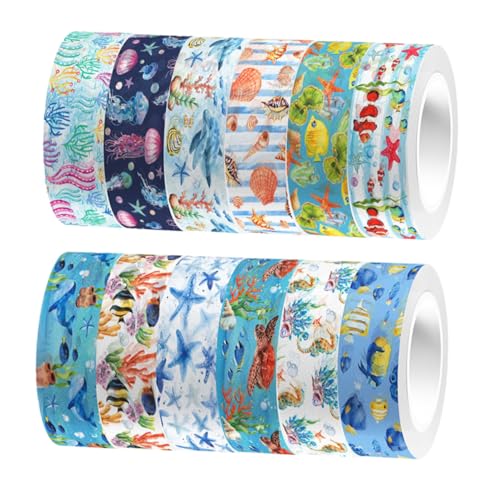 Artibetter Set Mit Washi Tape Mit Hai Für Erwachsene Kits Zubehör Aufkleber Scrapbooking Meeresszene Blaues Papierhandwerk Für Tagebuch Und Journaling Mit Pastellmotiv Artibetter Set Mit Washi Tape Mit Hai Für Erwachsene Kits Zubehör Aufkleber Scrapbooking Meeresszene Blaues Papierhandwerk Für Tagebuch Und Journaling Mit Pastellmotiv von Artibetter