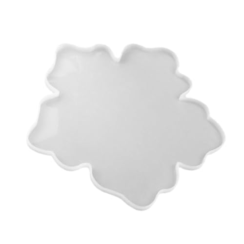 Artibetter Silikon Epoxidharz Form Blumen Motiv Spiegel Oberfläche Basisform DIY Untersetzer Gießform Kreative Handarbeit Weiß Groß von Artibetter