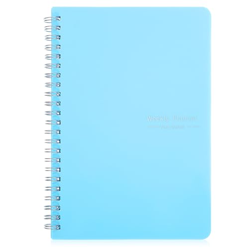 Artibetter Spiral Notizbuch PP Einband Liniert Wochenplaner mit Register Spiralbindung Leicht Umblätterbar Handlich für Schule Büro und Alltag von Artibetter