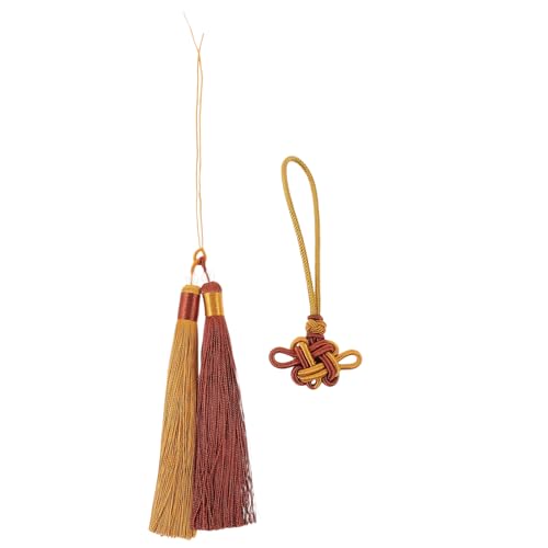 Artibetter Traditionelle Chinesische Quaste DIY Anhänger für Karneval Eleganter Stil Vielseitig Einsetzbar für Wohn und Schlafzimmerdekoration Verarbeitung Erdtönen für Basteln von Artibetter