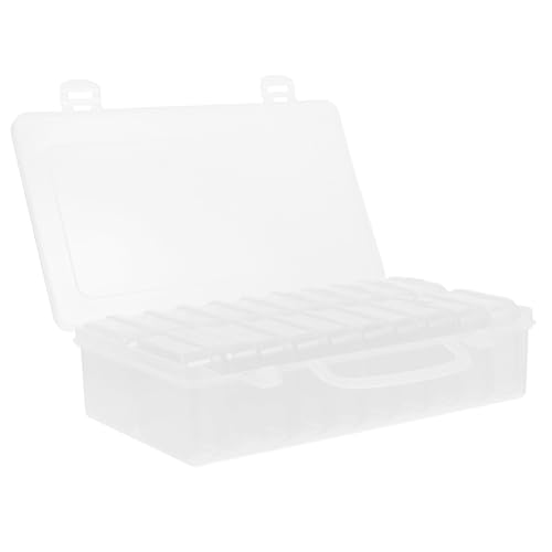 Artibetter Transparente Plastik Aufbewahrungsbox mit Fächern und Trennwand Stabiler Bead Organizer für Lose Perlen und Bastelzubehör Langlebige DIY Schmuck Sortierbox Klare Kunststoffbox für von Artibetter