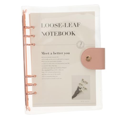 Artibetter Transparentes Ringbuch Notizbuch mit Linierten Abnehmbaren Innenseiten PVC Langlebiges Scrapbook Praktischer Multifunktionaler Binder in Roségold für Schule und Büro Artibetter Transparentes Ringbuch Notizbuch mit Linierten Abnehmbaren Innenseiten PVC Langlebiges Scrapbook Praktischer Multifunktionaler Binder in Roségold für Schule und Büro von Artibetter