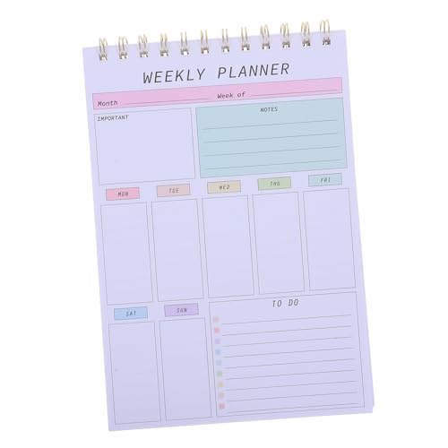 Artibetter Undatierter Wochenplaner Spiral Notizblock mit Flexiblem DIY Layout Praktischer Tagesaufgaben Tracker und Design für Schüler Lehrer und Berufstätige zur Wochen und Tagesplanung Artibetter Undatierter Wochenplaner Spiral Notizblock mit Flexiblem DIY Layout Praktischer Tagesaufgaben Tracker und Design für Schüler Lehrer und Berufstätige zur Wochen und Tagesplanung von Artibetter