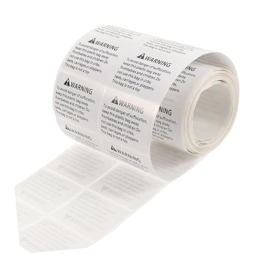Artibetter Warnetiketten mit Erstickungsgefahr Warnhinweis Selbstklebend Extra Stark Haftend für Plastiktüten und Verpackungen zur und Verbraucherwarnung von Artibetter