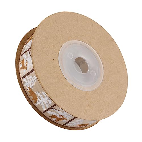 Artibetter Weihnachts-geschenkband Breit Bedrucktes Dekoband mit Rentier Bär-motiv Glattes DIY Verpackungsband für Weihnachtsgeschenke Baum Candy-tüten-deko von Artibetter