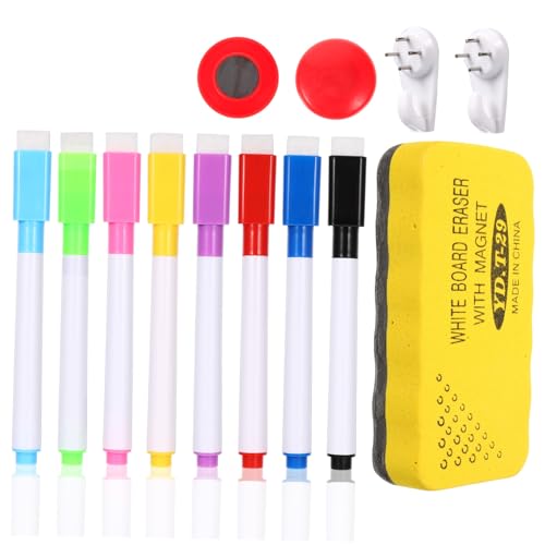 Artibetter Whiteboard Zubehör Bunte Marker Magnetische Haken Magneten Abwischbarer Schwamm Magnettafel Zubehör für Büro Schule und Zuhause Artibetter Whiteboard Zubehör Bunte Marker Magnetische Haken Magneten Abwischbarer Schwamm Magnettafel Zubehör für Büro Schule und Zuhause von Artibetter