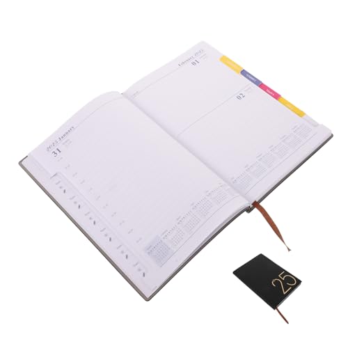 Artibetter Zeitmanagementbuch Notizbuch Zeitplan kariert Planer süß akademisch Haushaltsplaner Organizer Notizbücher Bürozubehör Haushaltsplaner Buch Bürobedarf Papier Black von Artibetter