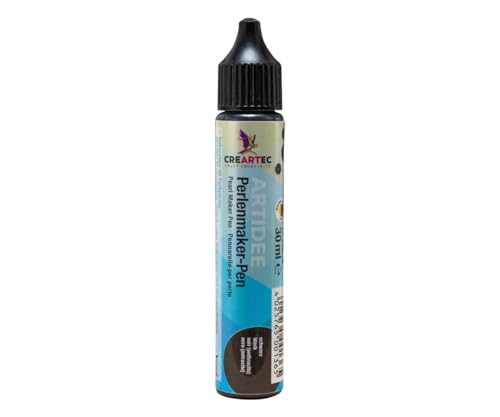 Artidee CREARTEC Perlenmaker Pen - Schwarz - zum Gestalten von dekorativen 3D Farbperlen auf Textilien, Holz, Pappe, Leder, Glas, Keramik - 30ml - Made in Germany von Artidee