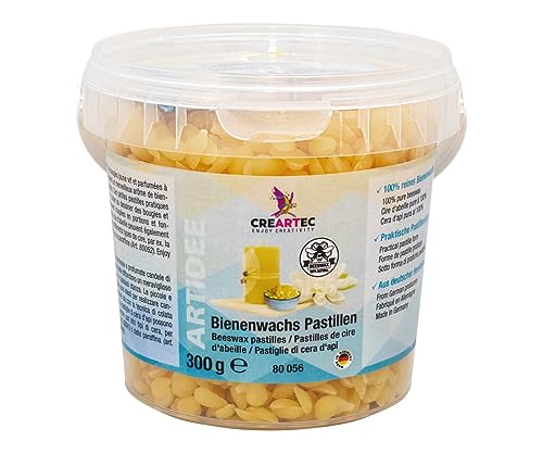 CREARTEC Candela Bienenwachs - mit herrlichem Bienenwachs-Duft - 300g - Made in Germany von Artidee