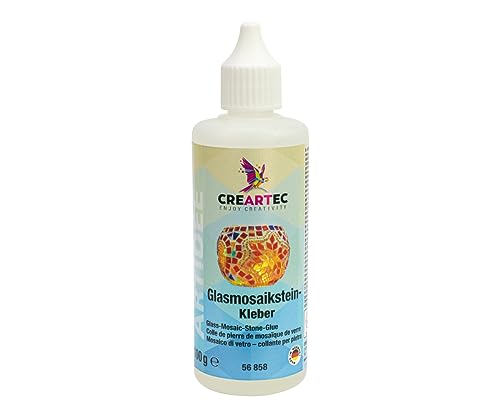 CREARTEC Glasmosaikstein-Kleber - 100g - glasklar aushärtender Spezialkleber für transparente Mosaiksteine - ideal für Glas, Kunststoff & mehr - starke Haftung - Made in Germany CREARTEC Glasmosaikstein-Kleber - 100g - glasklar aushärtender Spezialkleber für transparente Mosaiksteine - ideal für Glas, Kunststoff & mehr - starke Haftung - Made in Germany von Artidee