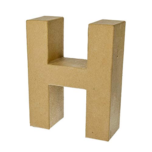 Buchstabe Alphabet aus Pappmaché, 17,5 x 5,5 cm, 3D-Zeichen aus Karton zum Dekorieren, H, 17,5 cm Buchstabe Alphabet aus Pappmaché, 17,5 x 5,5 cm, 3D-Zeichen aus Karton zum Dekorieren, H, 17,5 cm von Artif