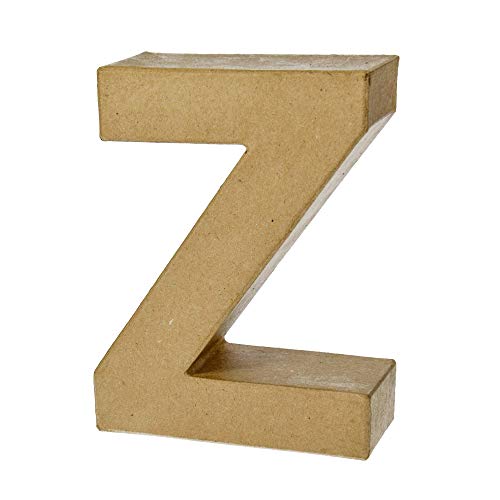 Buchstabe Alphabet aus Pappmaché, 17,5 x 5,5 cm, 3D-Zeichen aus Karton zum Dekorieren, Z, 17,5 cm Buchstabe Alphabet aus Pappmaché, 17,5 x 5,5 cm, 3D-Zeichen aus Karton zum Dekorieren, Z, 17,5 cm von Artif