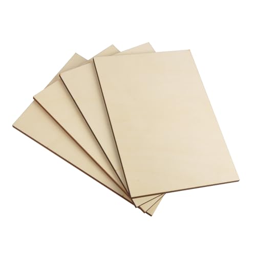 [Stärker] Artificer 4 x A4 Sperrholzplatte 6mm, 297 x 210mm Lindenholz Sperrholz 6mm, Multiplex Platte, Balsaholz Holzplatte Laser Holz zum Basteln, Bemalen, Lasergravur, Modellbau, Brandmalerei von Artificer