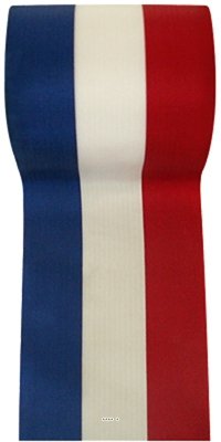 Artificielles Dekoband, französische Flagge, 66 mm breit, 25 m Rolle von Artificielles