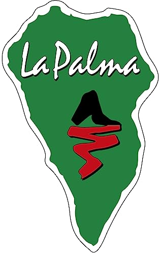 Aufkleber Silhouette Isle of La Palma Vulkan von Artimagen