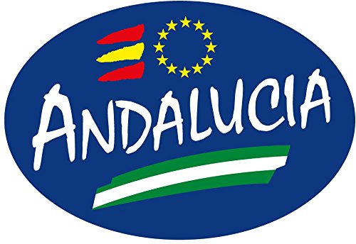 Sticker Oval Blau Andalusien von Artimagen