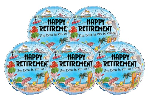 5 Stück The Best Is Yet To Come! Happy Retirement 43,2 cm Folienballons von Artisan Owl