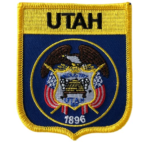 Aufnäher, Motiv: Flagge des Bundesstaates Utah, bestickt, zum Aufbügeln von Artisan Owl