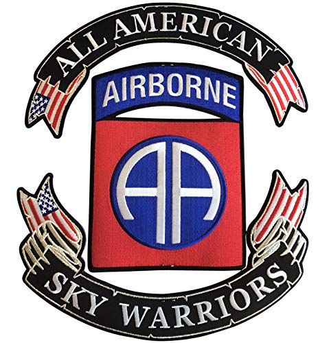 Aufnäher/Flicken der Vereinigten Staaten Armee 82nd Airborne, bestickt, 30,5 cm, extragroß, 3-teilig von Artisan Owl
