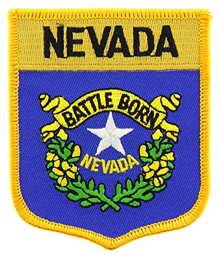 Nevada Staatsflagge Schild bestickt Patch mit Bügelkleber von Artisan Owl