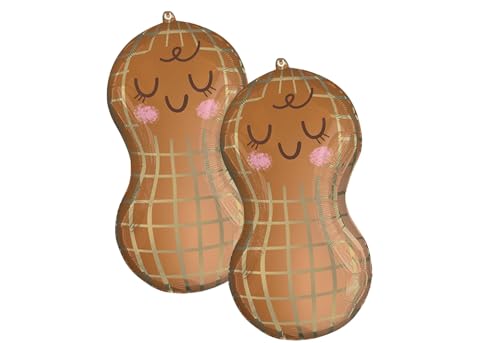 Set mit 2 kleinen Erdnüssen, 68,6 cm Folien-Partyballons von Artisan Owl