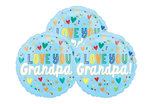 Set mit 3 Folienballons "Love You Grandpa", 45,7 cm Set mit 3 Folienballons "Love You Grandpa", 45,7 cm von Artisan Owl