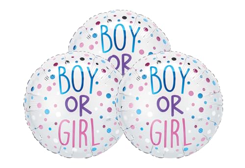 Set mit 3 Folienballons für Jungen oder Mädchen, 43,2 cm von Artisan Owl