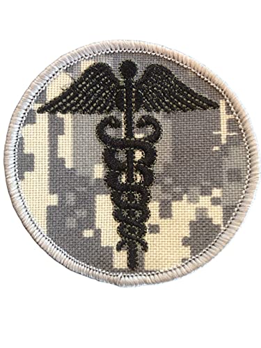 United States Army Medical Caduceus Patch Desert/Sand mit Bügelkleber von Artisan Owl