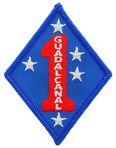 United States Marines Corps USMC 1st Division Patch mit Bügelkleber Vollfarbig. von Artisan Owl