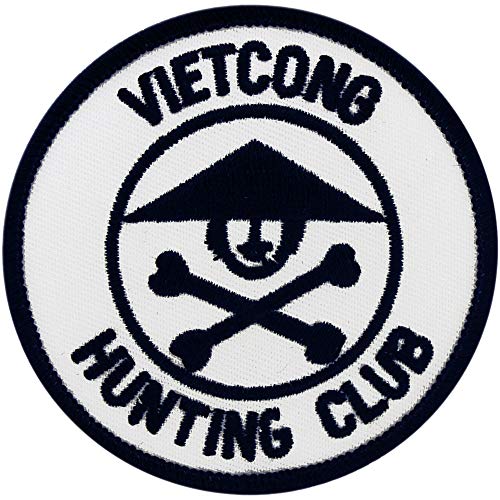 United States Military Vietnam Viet Cong Jagdclub Patch mit Bügelkleber (Schwarz und Weiß) von Artisan Owl
