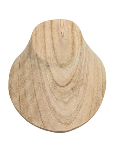 Coco Papaya Büste für Halsketten aus unbehandeltem Holz von Artisanal