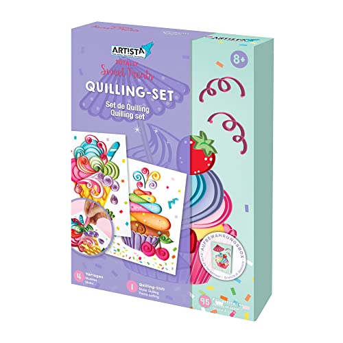 ARTISTA 9301934 Bastelset Quillingset Süssigkeiten, DIY-Kit für Kinder, Kreativset in praktischer Aufbewahrungsbox von ARTISTA