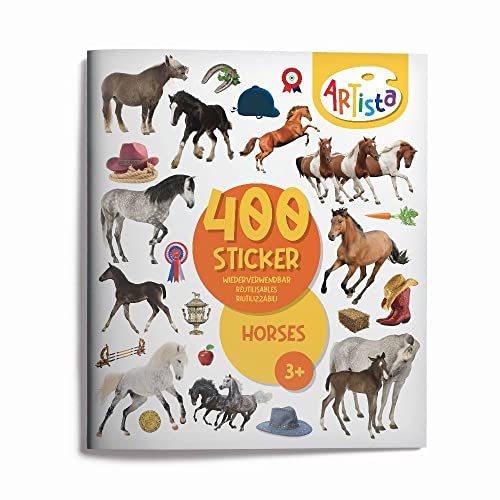 Artista 9315126 Stickerbuch Pferde, 400 naturgetreue Sticker, wiederverwendbar, für Erwachsene und Kinder ab 3 Jahren Artista 9315126 Stickerbuch Pferde, 400 naturgetreue Sticker, wiederverwendbar, für Erwachsene und Kinder ab 3 Jahren von ARTISTA