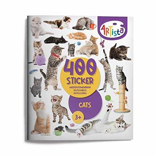 Artista 9315130 Stickerbuch Katzen, 400 naturgetreue Sticker, wiederverwendbar, für Erwachsene und Kinder ab 3 Jahren Artista 9315130 Stickerbuch Katzen, 400 naturgetreue Sticker, wiederverwendbar, für Erwachsene und Kinder ab 3 Jahren von ARTISTA