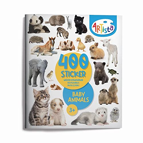 Artista 9315133 Stickerbuch Tierbabys, 400 naturgetreue Sticker, wiederverwendbar, für Erwachsene und Kinder ab 3 Jahren Artista 9315133 Stickerbuch Tierbabys, 400 naturgetreue Sticker, wiederverwendbar, für Erwachsene und Kinder ab 3 Jahren von ARTISTA