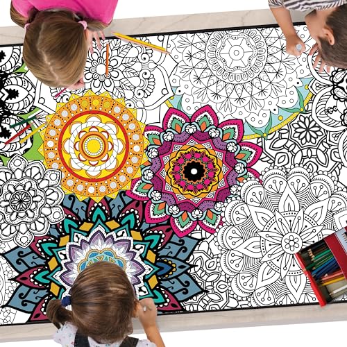 Großes Malposter – klassische Malblätter für Kinder und Erwachsene, Verwendung auf Boden, Wand oder als Tischdecke, riesige Malvorlagen mit strapazierfähigem Papier, perfekt für Partys und von Artistic Chaos Ink