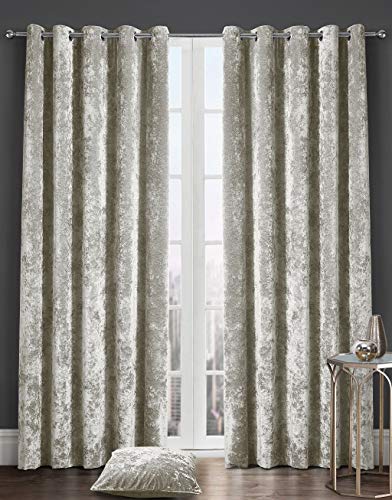 Artistic Fashionista Limited Thermo-Vorhänge aus Knautschsamt, mit Ösen, vollständig gefüttert, superweich, Pannesamt, wärmeisoliert, Raumverdunkelung und energiesparend, Creme, 168 x 228 cm Artistic Fashionista Limited Thermo-Vorhänge aus Knautschsamt, mit Ösen, vollständig gefüttert, superweich, Pannesamt, wärmeisoliert, Raumverdunkelung und energiesparend, Creme, 168 x 228 cm von Artistic Fashionista Limited