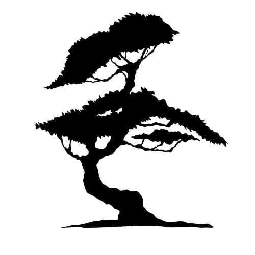 Bonsai Japanischer Baum, wiederverwendbare Schablone, A3, A4, A5 und größere Größen, Wanddekor/T4 (wiederverwendbare PVC-Schablone, A5-Größe – 148 x 210 mm, 14,7 x 21,1 cm) von Artistic Sponge