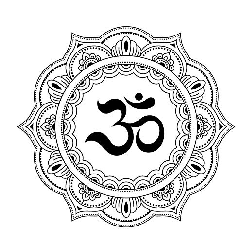 Om Ohm Mandala wiederverwendbare Schablone A3 A4 A5 & größere Größen Wanddekoration Buddhismus / M8 (PVC wiederverwendbare Schablone, A5 Größe - 148 x 210 mm, 5,8 x 8,3 Zoll) von Artistic Sponge