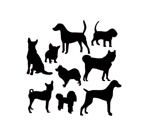 Set von Hunden Husky Boxer Pudel Hunderasse wiederverwendbare Schablone A3 A4 A5 & größere Größen / Animal151 (wiederverwendbares Mylar, A0 Größe - 84 cm x 118 cm, 84,1 x 118,9 cm) von Artistic Sponge