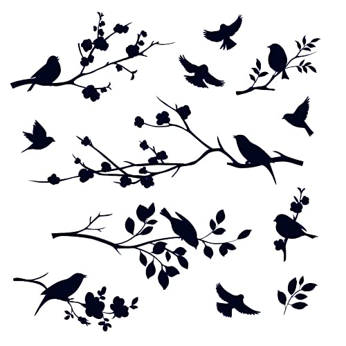Wiederverwendbare Schablone mit Vögeln, A3, A4, A5 und größere Größen, Shabby Chic, modern/Bird2 (wiederverwendbare PVC-Schablone, A5-Größe – 148 x 210 mm, 14,7 x 21,1 cm) von Artistic Sponge