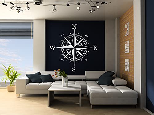 Wind Rose Navigation Kompass Wiederverwendbare Schablone A3 A4 A5 & größere Größen Reise Mandala / Compass2 (Wiederverwendbares Mylar, 70 x 70 cm - 27,5 x 27,5 Zoll) von Artistic Sponge