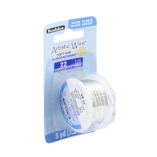 Artistic Wire, 22 Gauge 8 Yards/Pkg, Natural Non-Tarnish Silver by Beadalon Artistic Wire, 22 Gauge 8 Yards/Pkg, Natural Non-Tarnish Silver by Beadalon von Artistic Wire