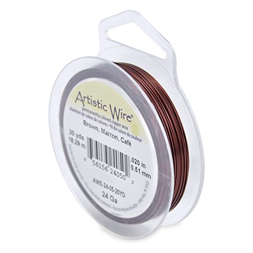 Artistic Wire, 24 Gauge Craft Wire, Brown Color, 20 yd (18.3 m) Basteldraht, braun von Artistic Wire