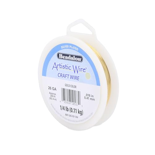 Artistic Wire, 26 gauge craft wire, Gold Color, 1/4 pound (113 grams) Basteldraht von Artistic Wire